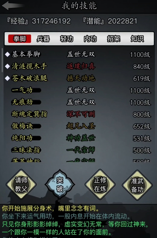 放置江湖学什么武功