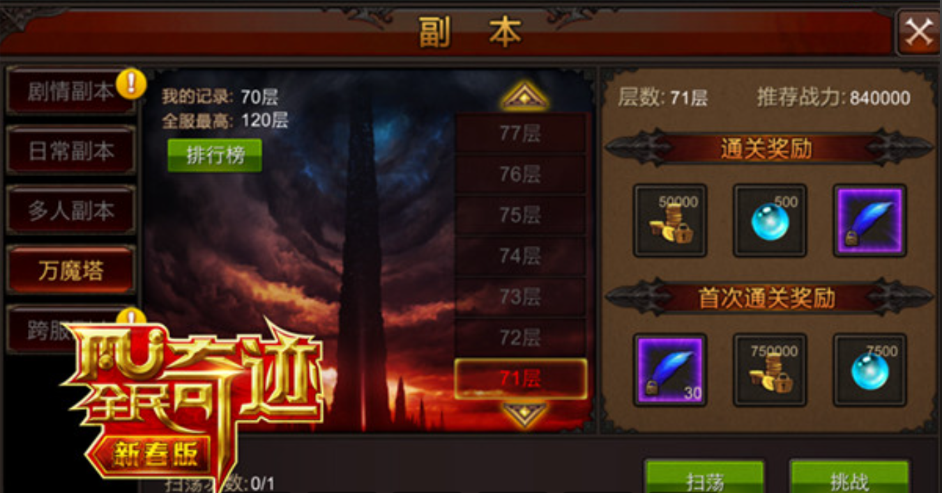 全民奇迹翅膀从哪里打