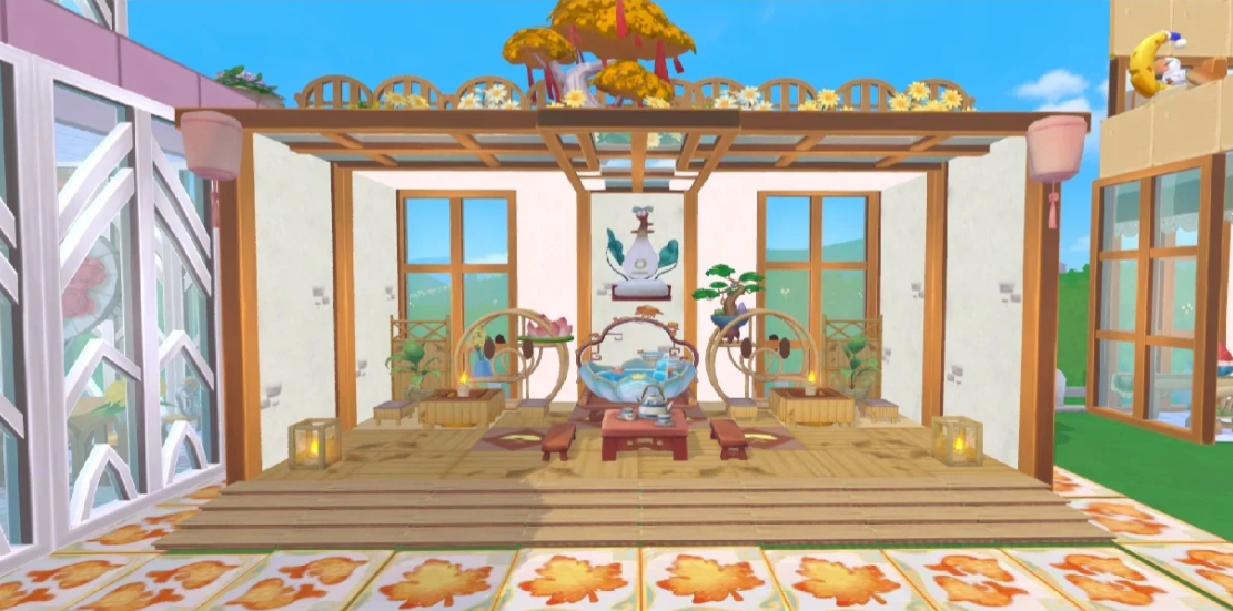 摩尔庄园客厅怎么装扮