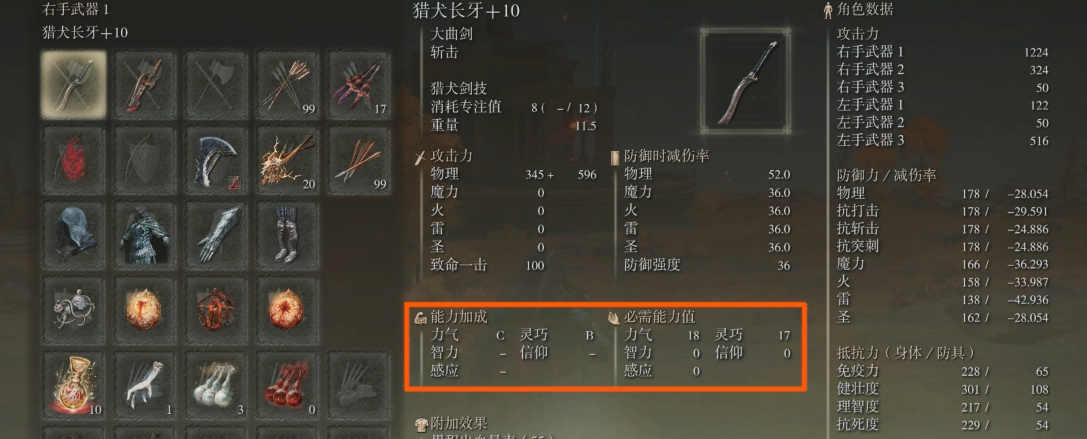 艾尔登法环装备前期推荐什么